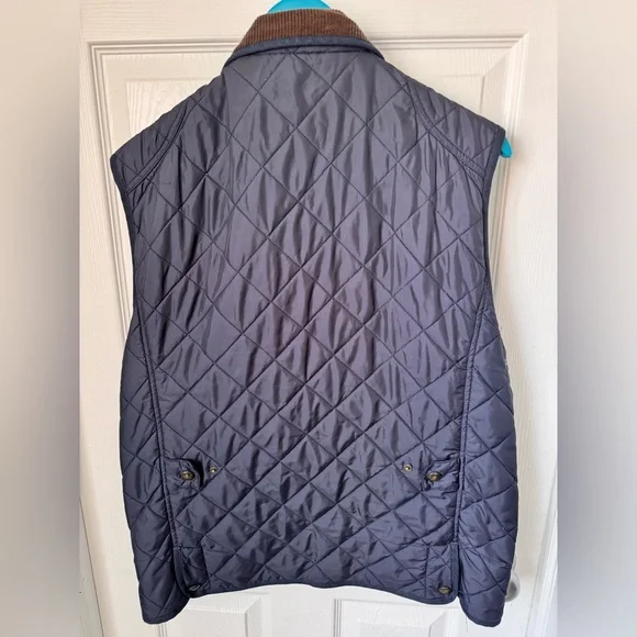 Vintage Polo Ralph Lauren The Beaton Quilted Vest Size Medium Navy Blue - Picture 3 of 16